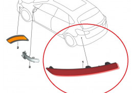 Catadioptre de pare-chocs ARRIERE (coté au choix) pour BMW Série 3 F30, F31