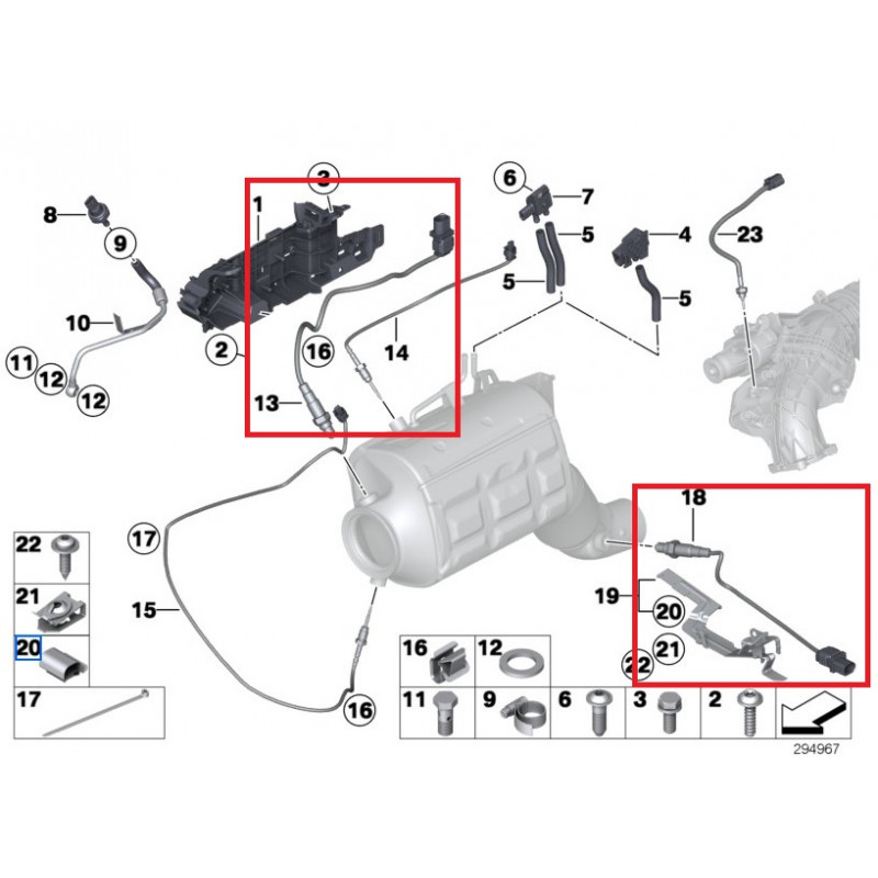 Sonde Lambda Filtre Particules Pour Bmw S Rie F F F Gt