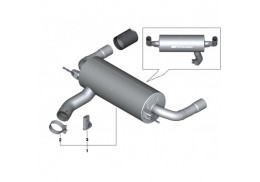 Silencieux d'échappement BMW M Performance pour BMW Série 2  F22 Coupé et F23 Cabriolet (M235i et M240i)