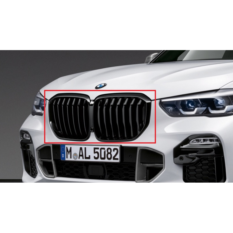 2x Grilles de Calandre BMW X5 G05 M Performance Brillant (17+)