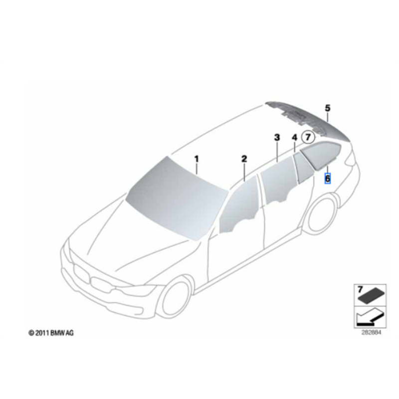 Glace de rétroviseur gauche dégivrante pour BMW Série 3 E36 - 5 E34 -  Origine Pièces Auto