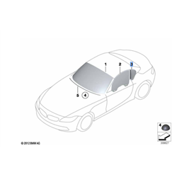 Vitre latérale arrière fixe (côté au choix) BMW Z4 E89