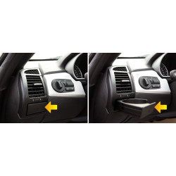 Porte-gobelets de console centrale avant avec tiroirs coulissants pour BMW  X6 E71