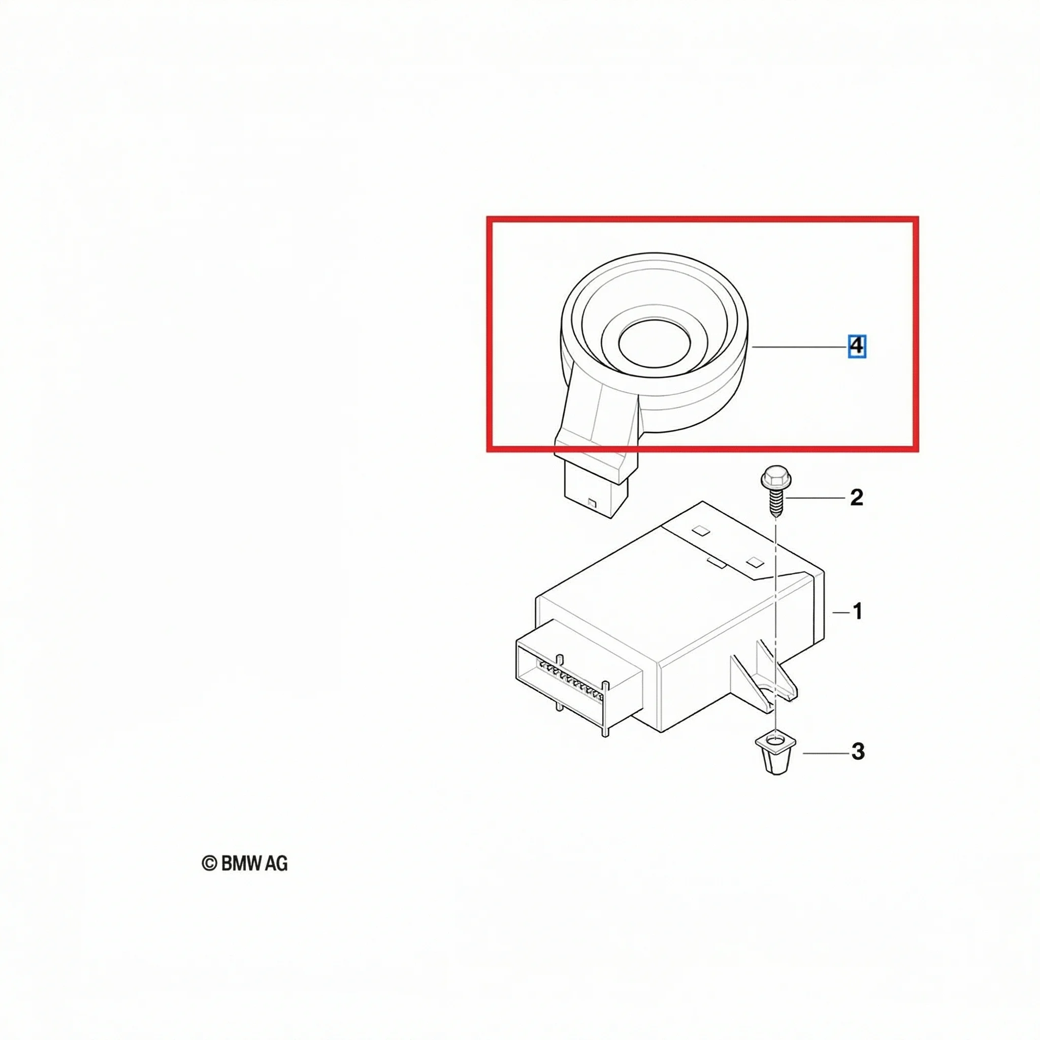 Antenne annulaire (EWS III ) pour BMW X3 E83 - schéma