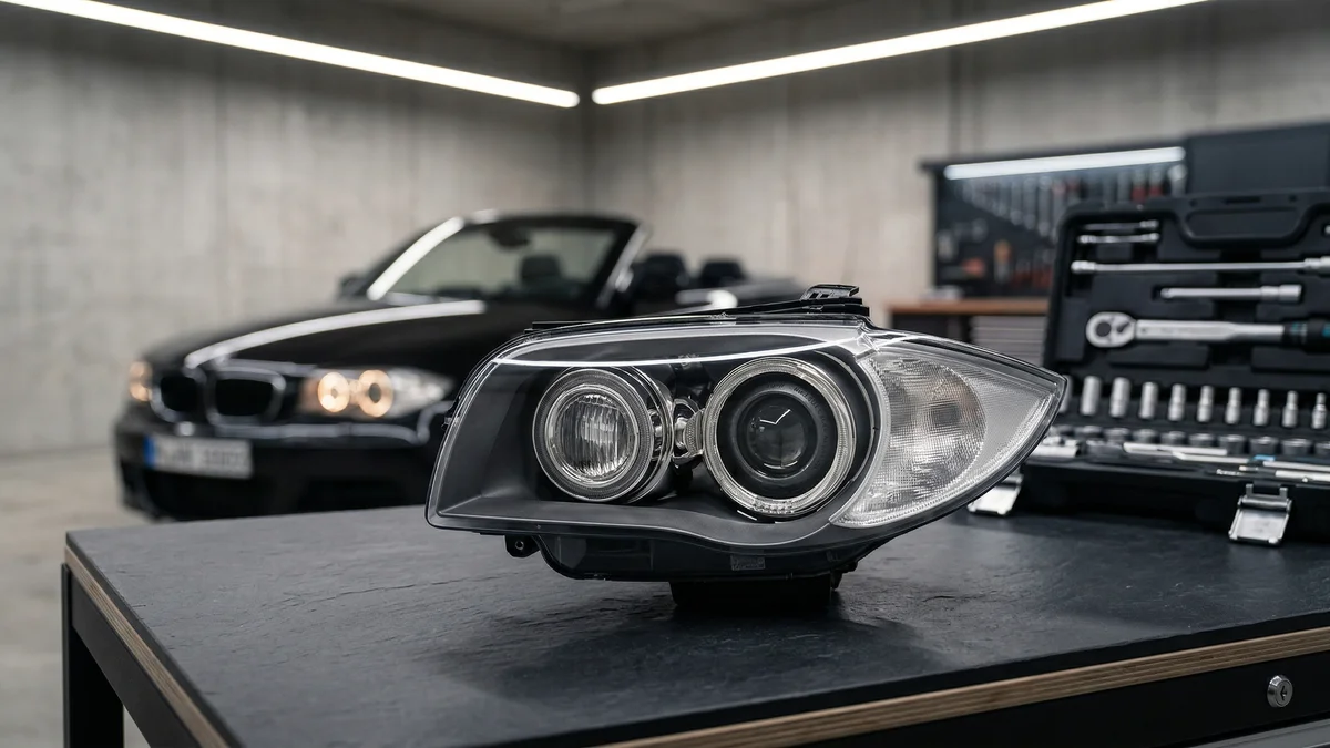 Projecteur AHL-xénon pour BMW Série 1 E81 E82 E87 E88 LCI (à partir de 2007) — visuel en situation sur une BMW Série 1