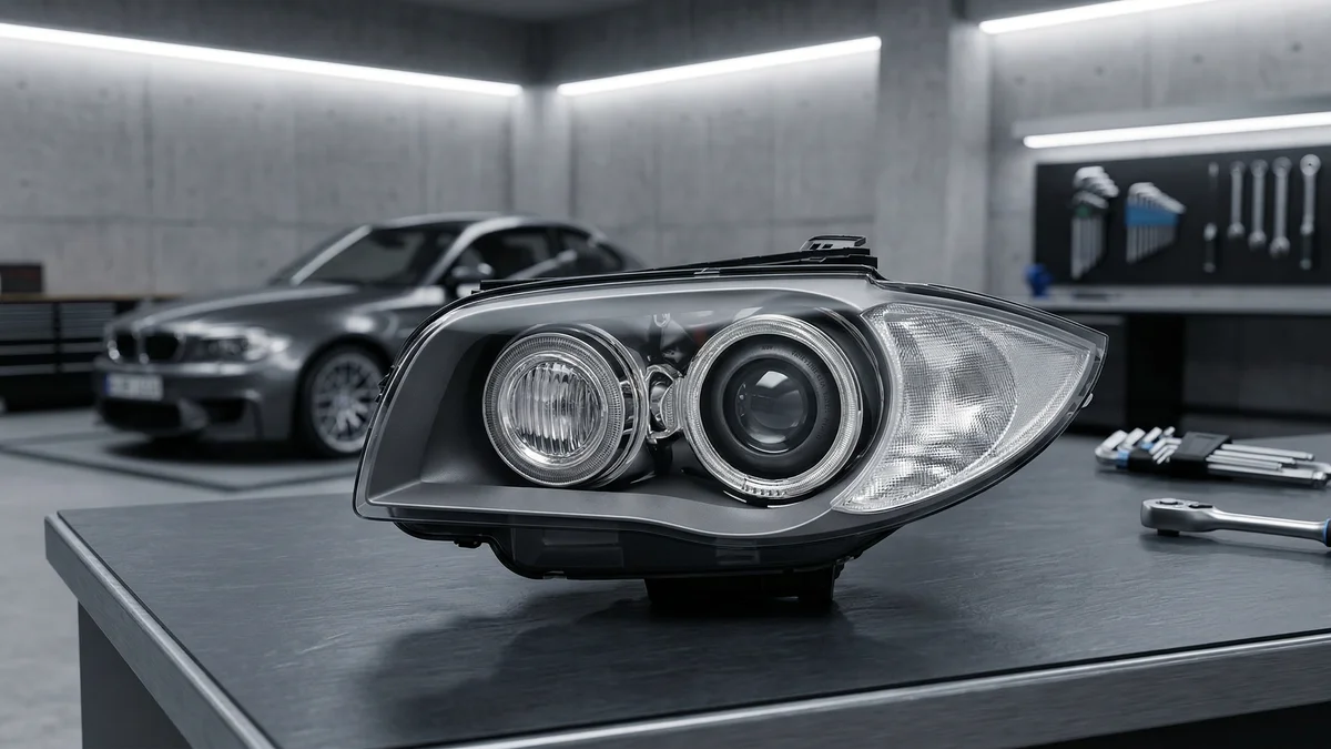 Projecteur AHL-xénon pour BMW Série 1 E81 E82 E87 E88 LCI (à partir de 2007) — visuel en situation sur une BMW Série 1