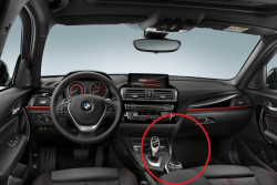 Placage console centrale noir brillant pour BMW Série 2 Coupé F22