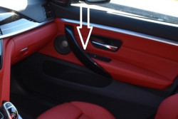 Caches poignées de portes avant finition noir brillant PIANO BLACK pour BMW Série 3 F30 F31 F34 GT