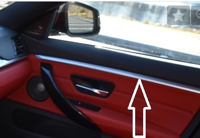 Baguettes décoratives finition PERGLANZ CHROM de portes avant pour BMW Série 4 F32 F33 F36 GC