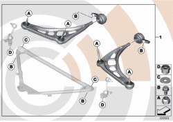 Kit bras de suspension BMW Série 3 E46 
