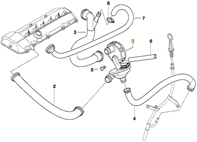 Soupape régulatrice de pression (+ durites) pour BMW E46