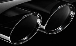 Embouts d'échappements chromés noir pour BMW Série 3 E90 E91 LCI