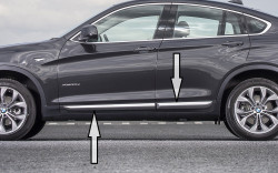 Moulures de bas de porte (côté au choix) finition Xline pour BMW X3 F25