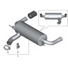 Silencieux d'échappement BMW M Performance pour BMW Série 2 F22 Coupé et F23 Cabriolet  (M240i uniquement)