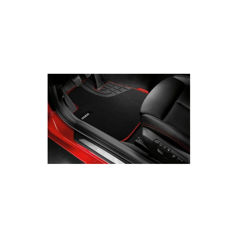 Jeu de tapis de sol textile avant et arrière Finition Sport pour BMW Série 2 Coupé (F32) Cabriolet (F33) et Active Tourer (F45)