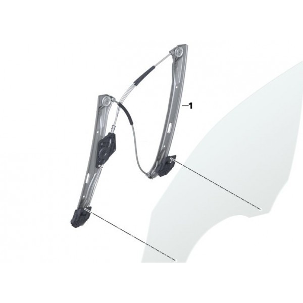 Lève-glace électrique AV droit (avec moteur) pour BMW Série 1 E81 E87 F20 F21