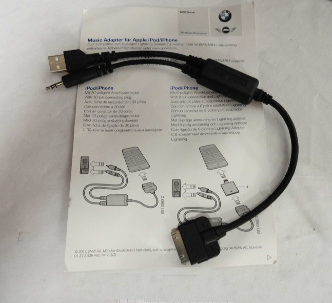Câble adaptateur pour iPod et iPhone BMW Série 2