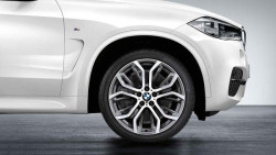 Jante 21" style 375 à rayons en Y, bicolores « Ferricgrey », polies pour BMW X5 F15