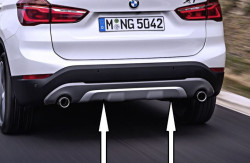 Garniture de pare-chocs milieu arrière pour BMW X1 F48
