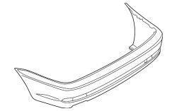 Pare-choc arrière en apprêt pour BMW Série 3 E39