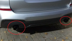 Embouts d'échappement chromés noir BMW X4 G02