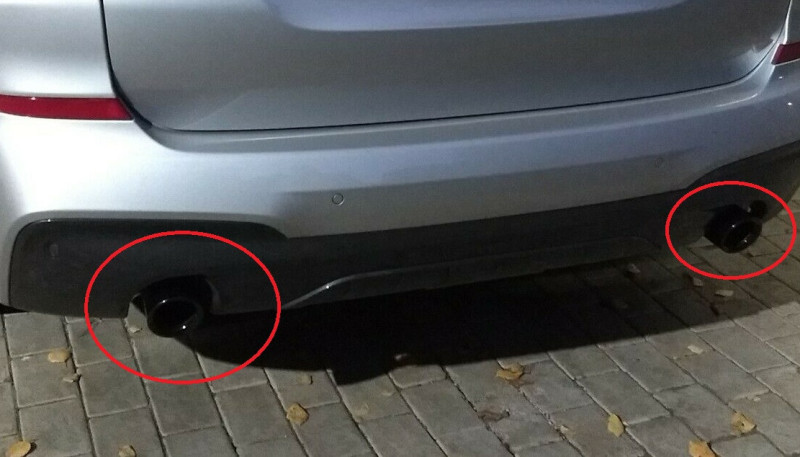 Embouts d'échappement chromé noir BMW X3 G01