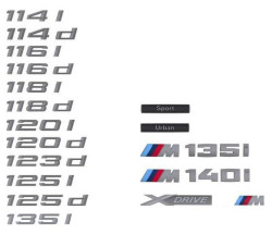 Logo au choix pour BMW Série 1 E81 E82 E87 E88 F20 F21 F40
