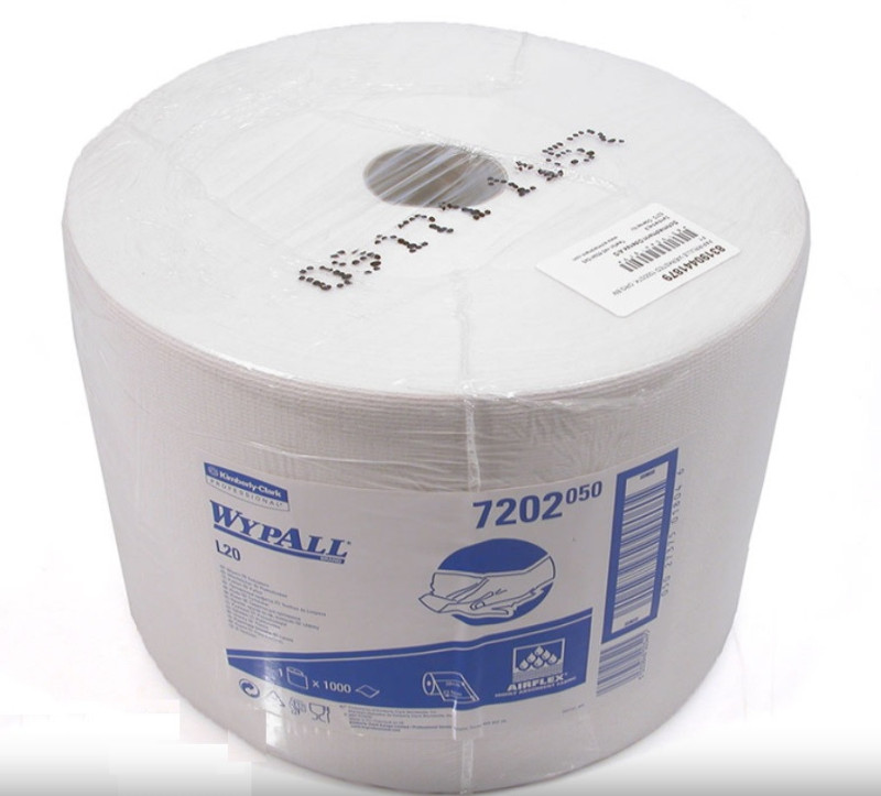 Chiffons de nettoyage Wypall L10 (1000 feuilles), en rouleau