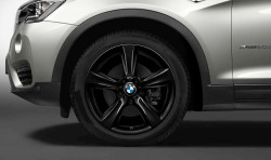 Jante 19" style 606 noires brillant à rayons doubles doubles, pour BMW X4 F26