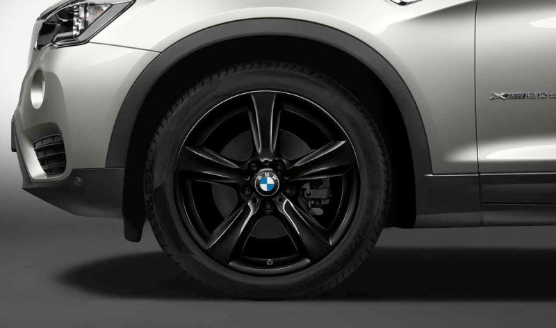 Jante 19" style 606 noires brillant à rayons doubles doubles, pour BMW X3 F25