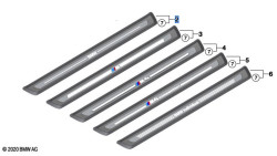Barres de seuil AVANT (logo au choix) pour BMW Série 4 G22 G23 G26 Gran Coupé