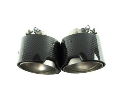 Enjoliveurs sortie d'échappement titane / carbone M PERFORMANCEpour BMW Série 1 F40 (135i uniquement)