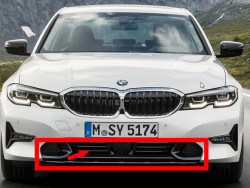 Grille d'entrée d'air médiane (Lines FRR) pour BMW Série 3 G20 G21