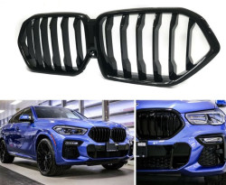 Grilles de calandre noires brillantes pour BMW X6 G06