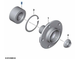 Moyeu de roue (avec vis) ARRIERE avec roulement pour BMW X5 E70 X5 F15 X6 F16