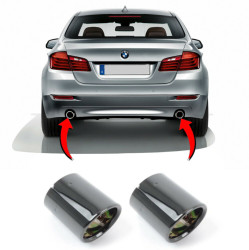 Embouts d'échappement noir pour BMW Série 5 F10 F11 F07 GT'