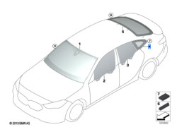 Vitre latérale arrière fixe teintée (côté au choix) BMW Série 2 F44