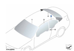 Vitre latérale arrière (côté au choix) BMW Série 4 F33 Cabriolet