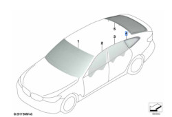 Vitre latérale arrière fixe (côté au choix) BMW Série 6 G32 GT