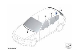 Vitre latérale arrière teintée (côté au choix) BMW Série F40