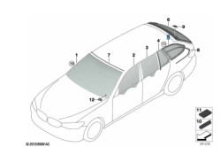 Vitre latérale arrière fixe (côté au choix) BMW Série 5 G31