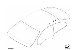 Vitre latérale arrière fixe (côté au choix) BMW Série 6 E63