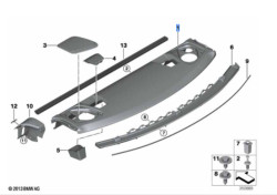 Plage arrière pour BMW Série 2 F22