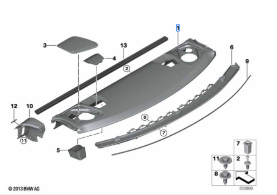 Plage arrière pour BMW Série 3 E46 Compact