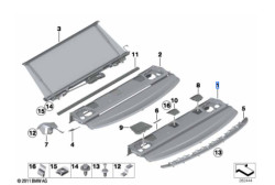 Plage arrière pour BMW Série 3 F30 Berline