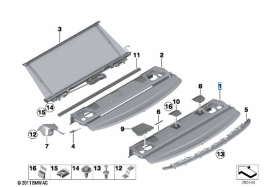 Plage arrière pour BMW Série 3 F30 Berline