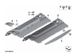 Plage arrière pour BMW Série 5 F10