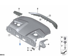 Plage arrière en cuir pour BMW Série 8 G15