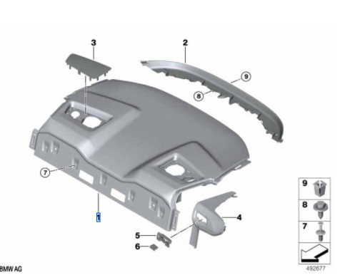 Plage arrière en cuir pour BMW Série 8 G15