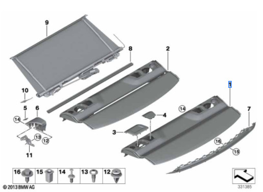 Plage arrière pour BMW Série 4 F32